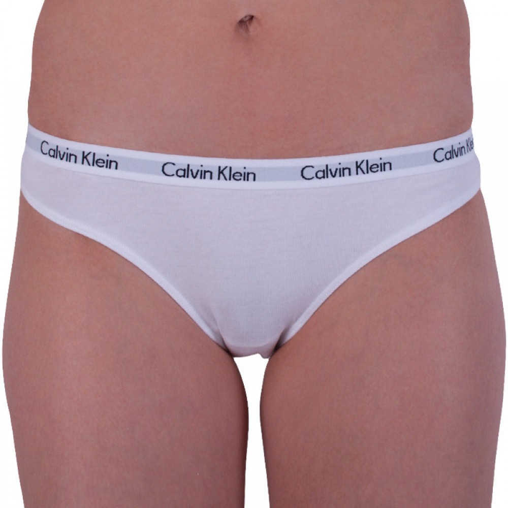Calvin Klein Γυναικεία Σλιπ 3τεμ. Μπλε Σκούρο-Λευκό-Ριγέ - QD3588E-YS3