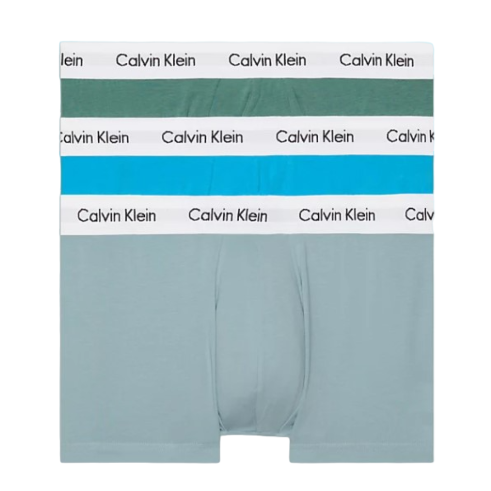 Calvin Klein Ανδρικά Boxer 3τεμ. Γαλάζιο-Mint-Πράσινο - 0000U2664G-N21