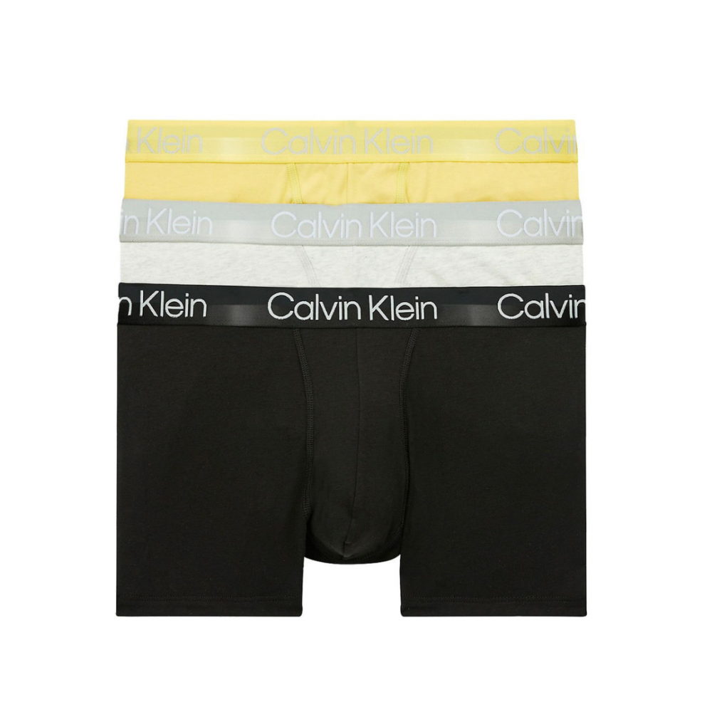 Calvin Klein Ανδρικά Boxer 3τεμ. Μαύρο-Κίτρινο-Γκρι - 000NB2970A-IRN