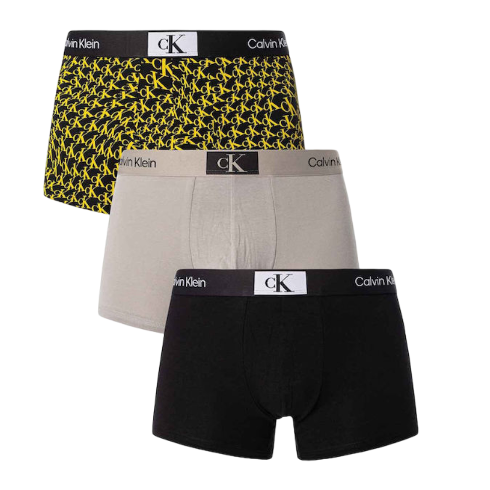 Calvin Klein Ανδρικά Boxer 3τεμ. Μαύρο-Γκρι-Logo - 000NB3528A-DXT