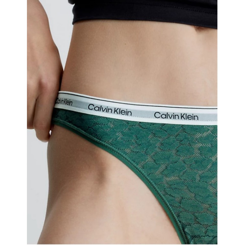 Calvin Klein Γυναικεία Brazilian 3τεμ. Μαύρο-Κοραλλί-Πράσινο - 000QD5068E-GP6