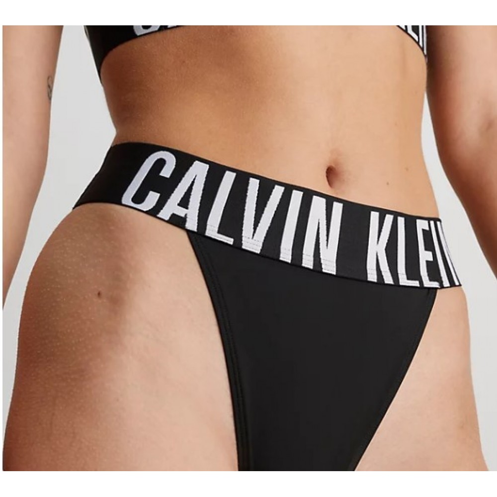 Calvin Klein Γυναικείο Σλιπ String Μαύρο - 000QF7638E-UB1