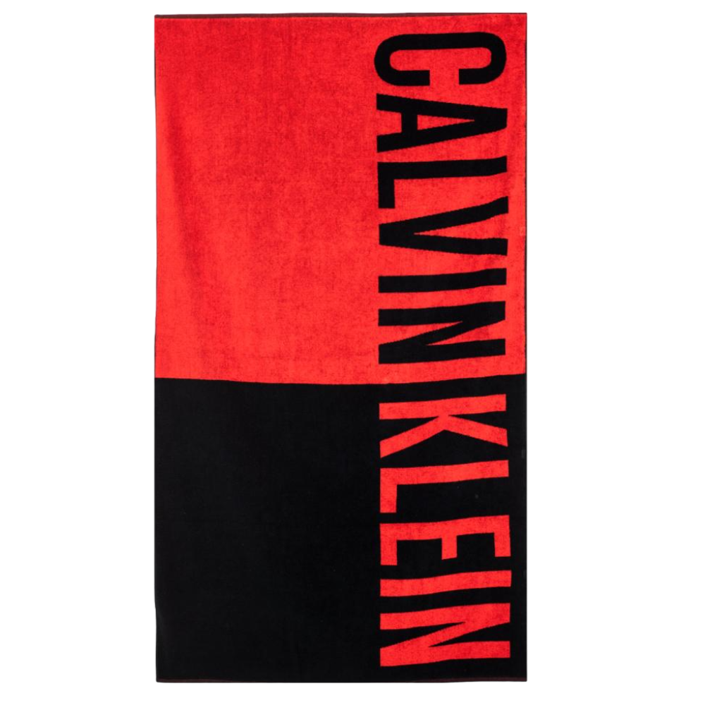 Calvin Klein Πετσέτα Θαλάσσης Μαύρο-Κόκκινο - KU0KU00122-XM9