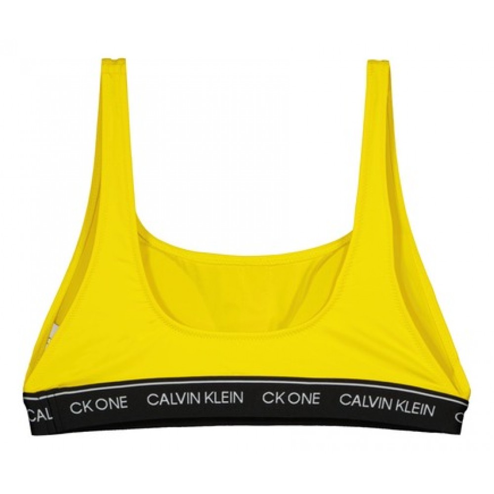 Calvin Klein Γυναικείο Μαγιό Top Κίτρινο - KW0KW01754-ZGT
