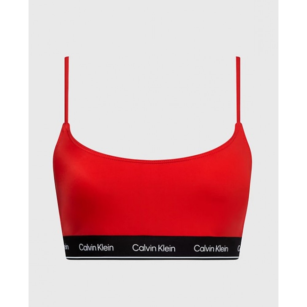 Calvin Klein Γυναικείο Μαγιό Top Κόκκινο - KW0KW02425-XNE