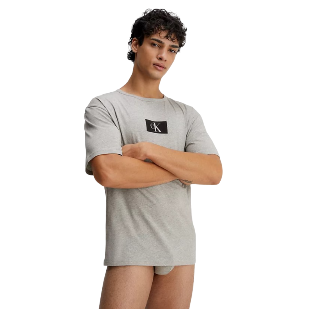 Calvin Klein Ανδρικό T-shirt Γκρι - 000NM2399E-P7A