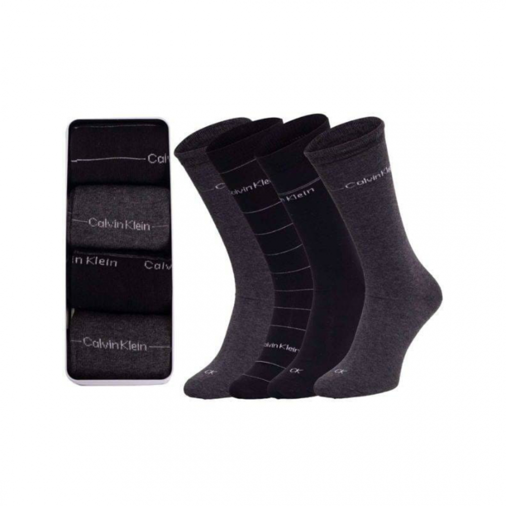 Calvin Klein Ανδρικές Κάλτσες 4τεμ. Γκρι-Μαύρο - 70219835-999