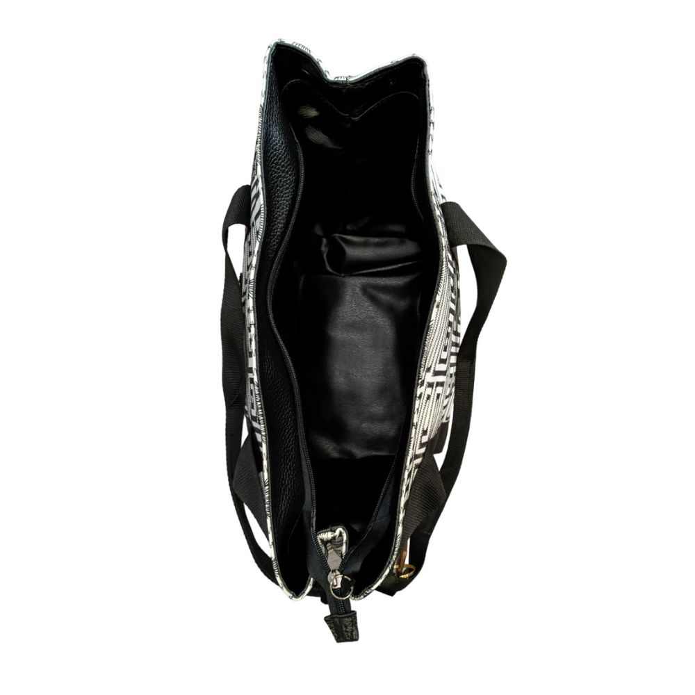  Dolce Γυναικεία Τσάντα Ώμου Λευκό-Μαύρο - 248080-1