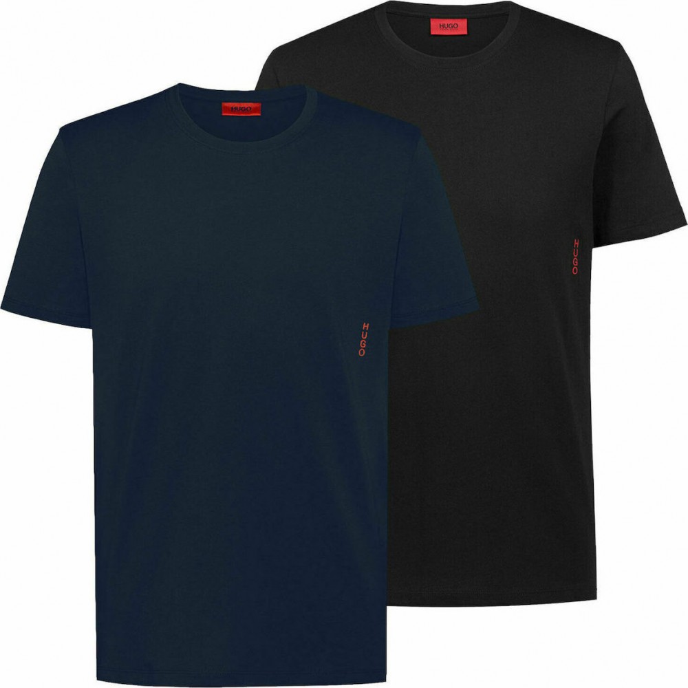 HUGO BOSS Ανδρικά T-shirts 2τεμ. Μαύρο-Μπλε - 50408203-463