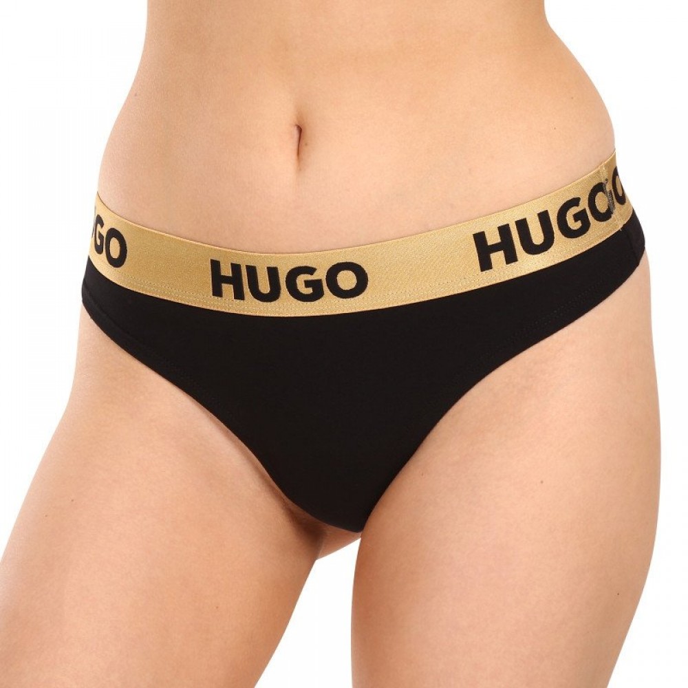HUGO Γυναικείο Σλιπ String Μαύρο - 50480166-003