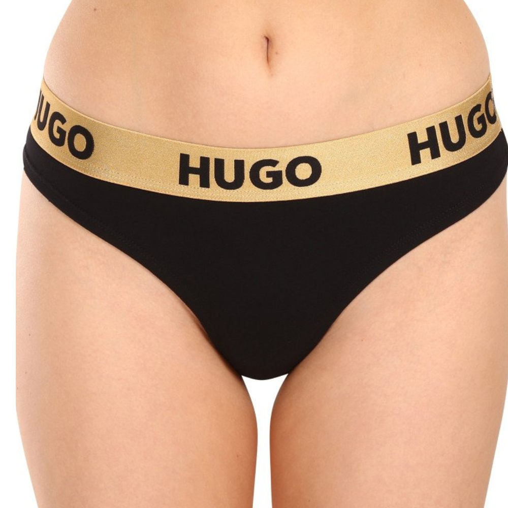 HUGO Γυναικείο Σλιπ String Μαύρο - 50480166-003