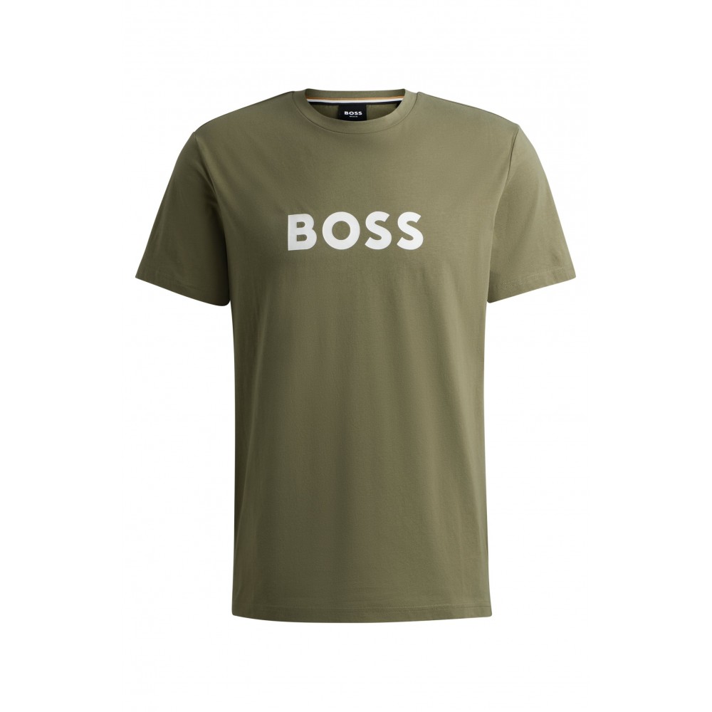 BOSS Ανδρικό Μπλουζάκι T-shirt Χακί - 50503276-250