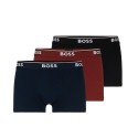 Boss Ανδρικά Boxer 3τεμ. Μαύρo-Μπορντό-Σκούρο Μπλε - 50514928-974