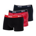 Boss Ανδρικά Boxer 3τεμ. Μαύρo-Σκούρο Μπλε-Εμπριμέ - 50514950-980