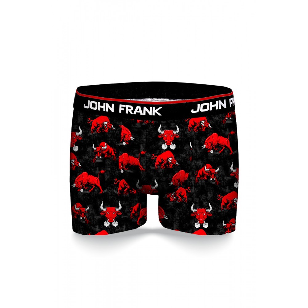 John Frank Ανδρικό Boxer Μαύρο - JFBD332-BULLS