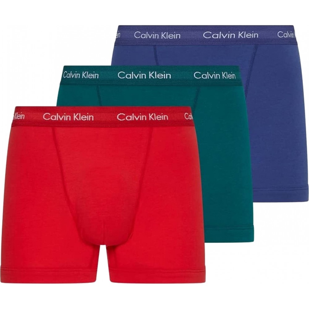 Calvin Klein Ανδρικά Boxer 3τεμ. Κόκκινο-Μπλε-Πράσινο - 0000U2662G-WIE