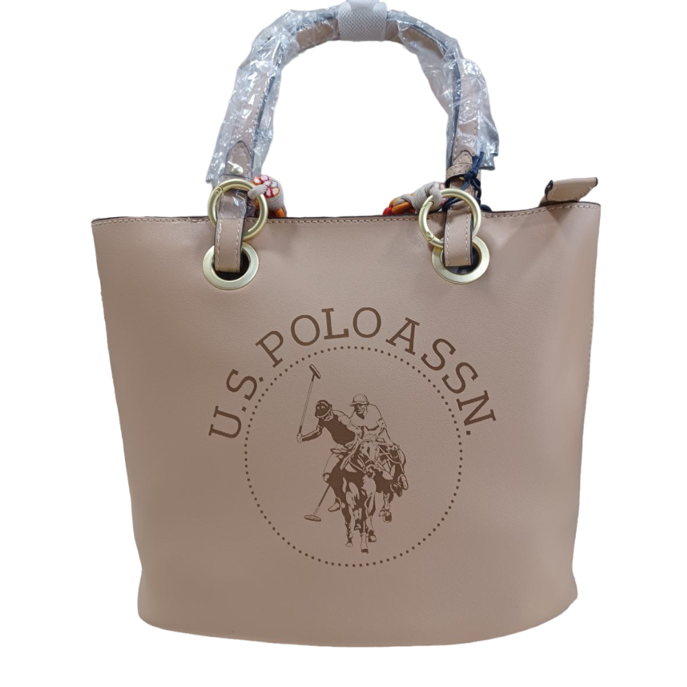 US Polo Assn. Γυναικεία Τσάντα Ώμου Beige - BEUD55871WVP502